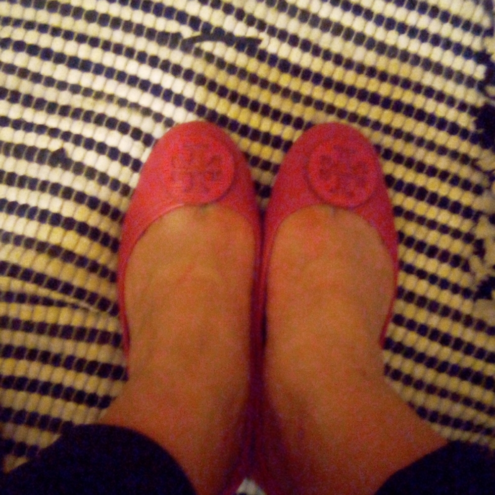 Tory Burch pink flats